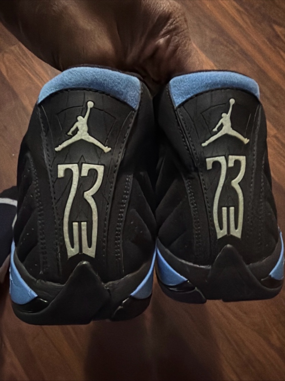 Size 14 - Air Jordan 14 Retro 2006 Black University Blue - Picture 3 of 13